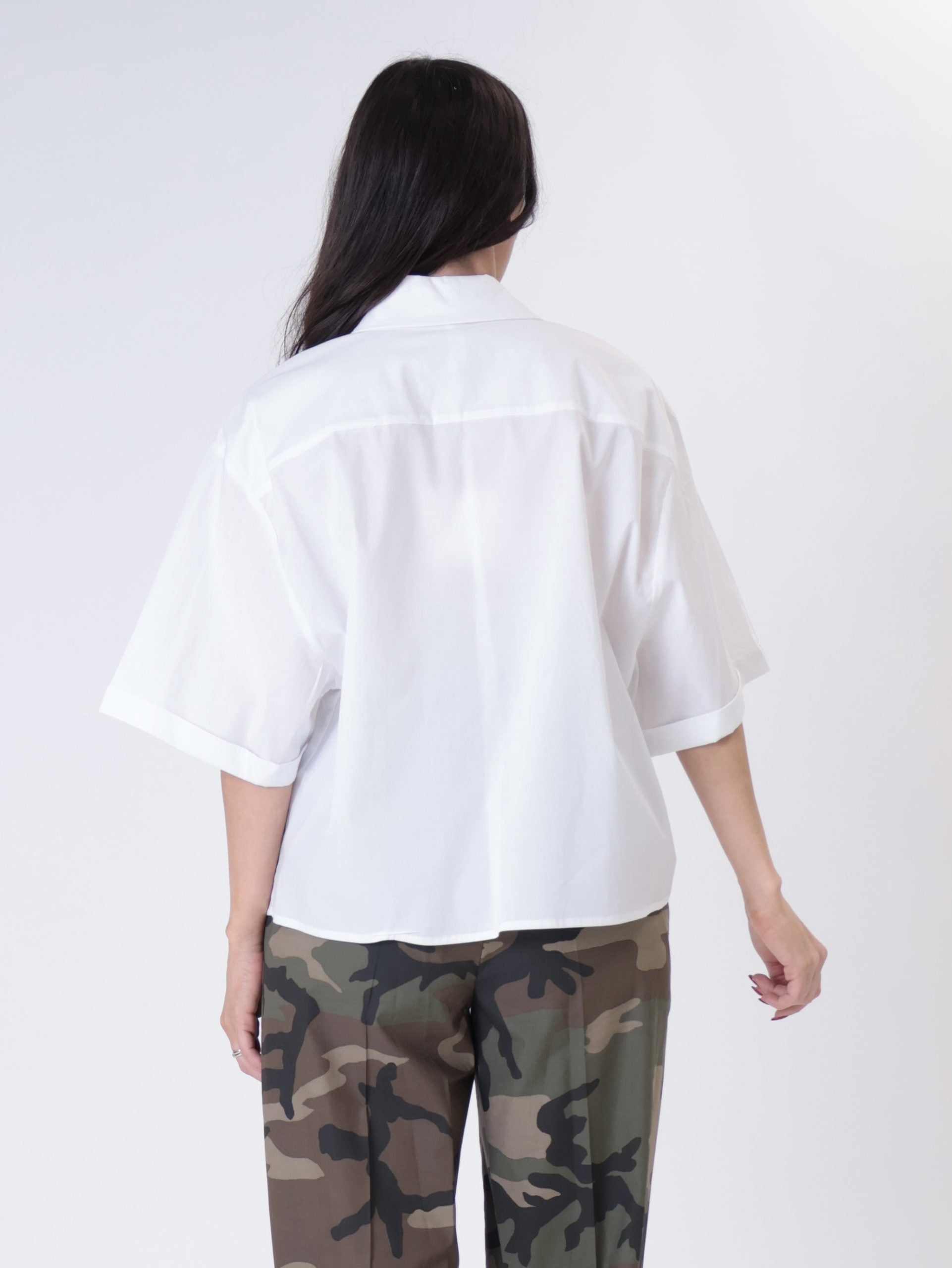 White shirt camouflage pocket