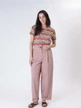 T-shirt zig zag mattone