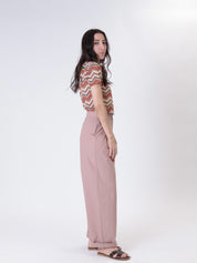 Light pink women's trousers