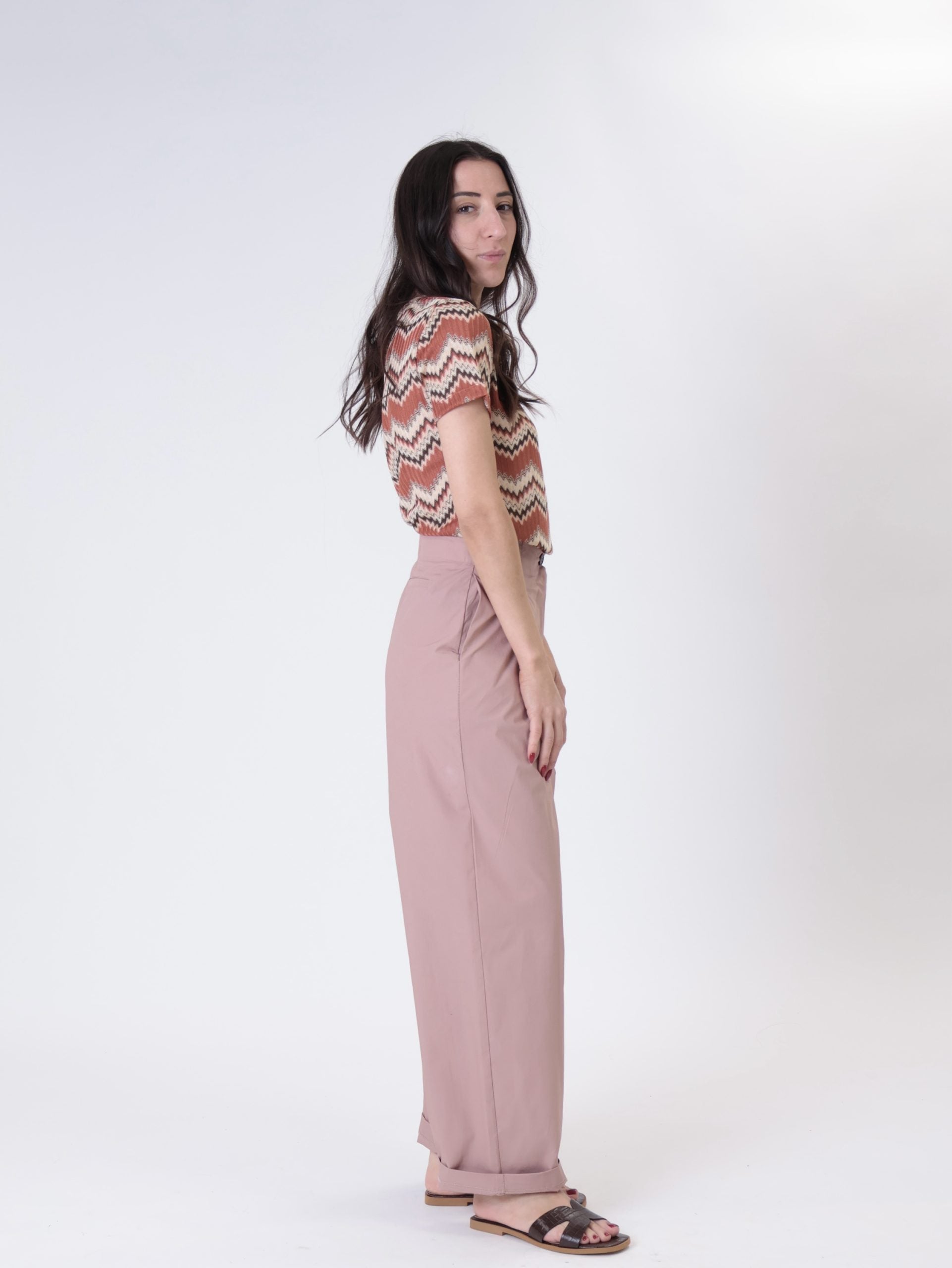 Light pink women's trousers