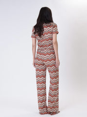 T-shirt zig zag mattone