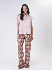 Brick zig-zag trousers