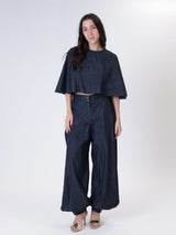 Dark denim trousers