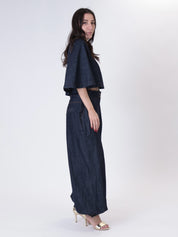 Dark denim crop top
