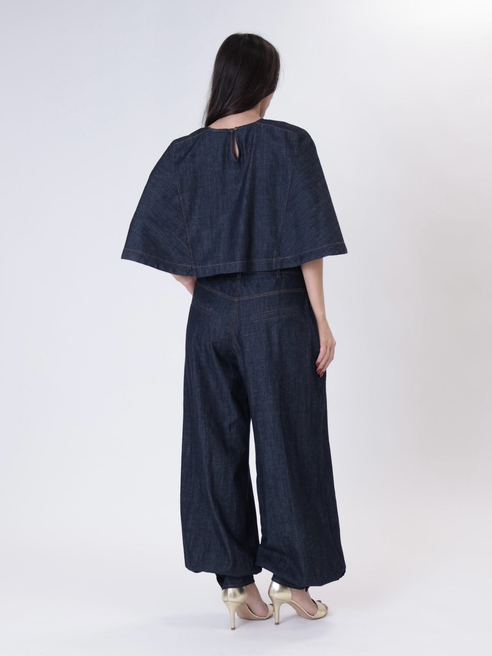 Dark denim trousers