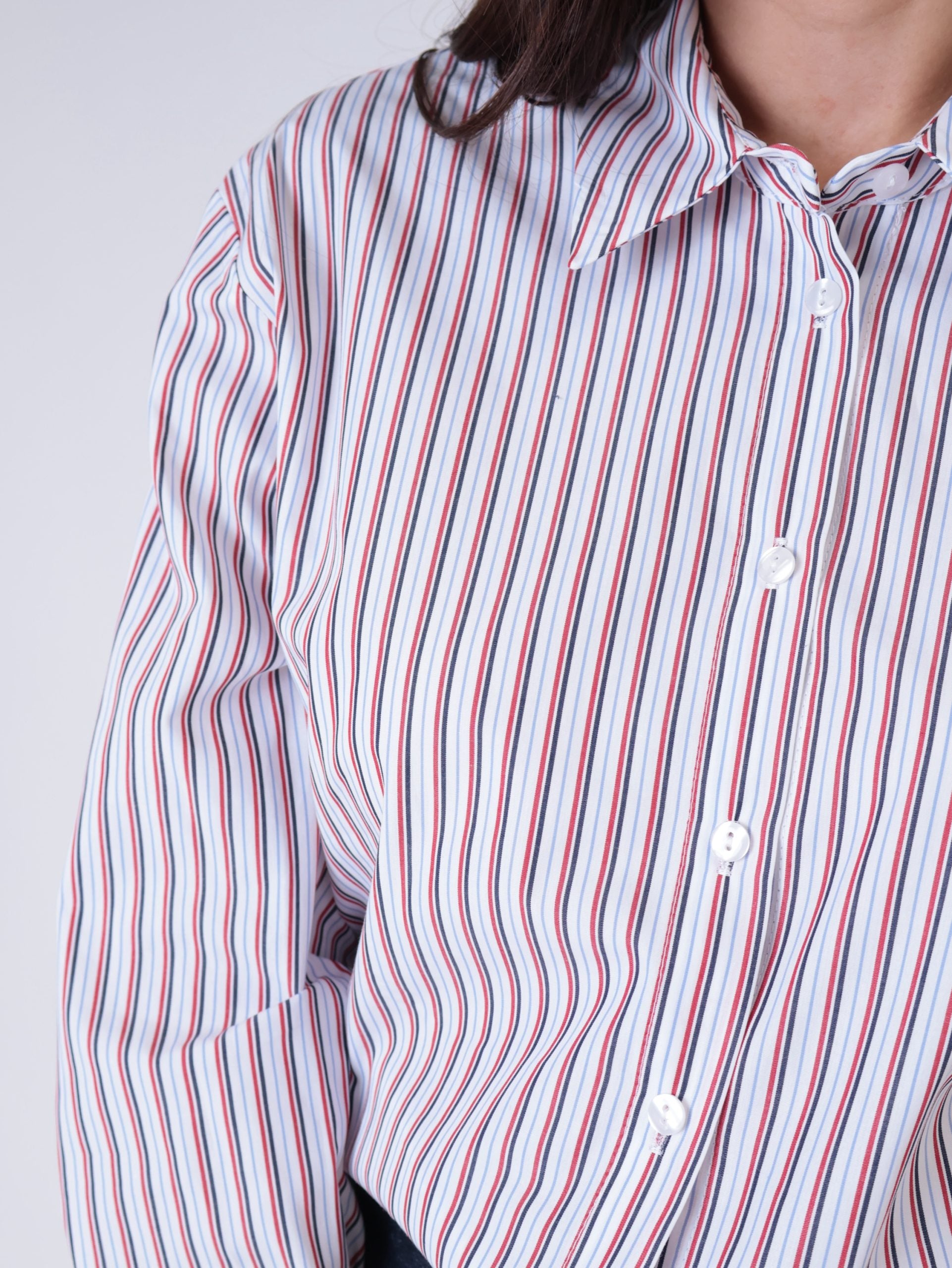 Camicia riga bianco/rosso