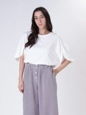 T-shirt spacco manica bianco
