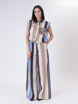 Light blue sequined pocket trousers