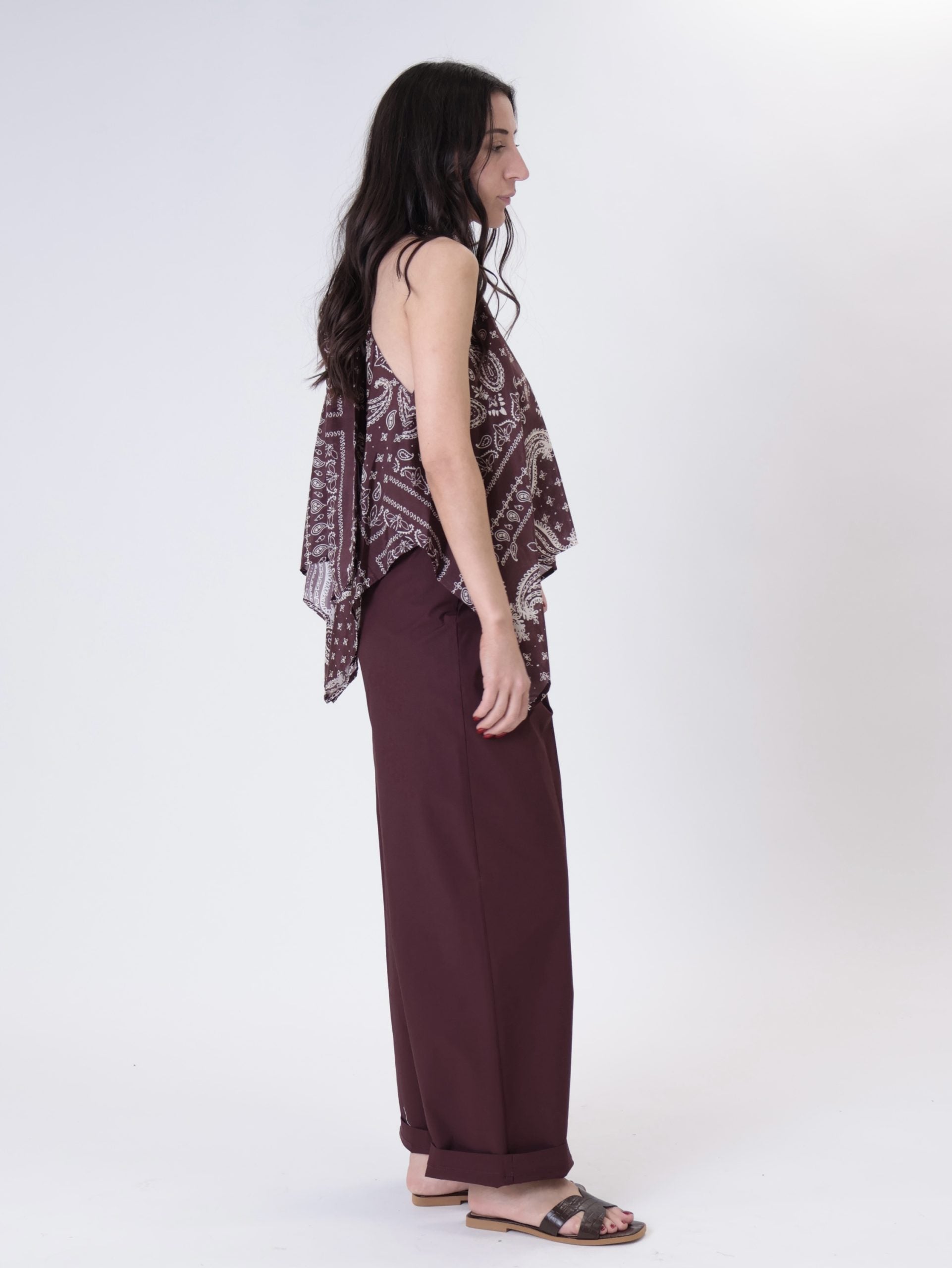 Pantalone lady leggero bordeaux