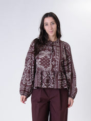 Blusa bandana bordeaux