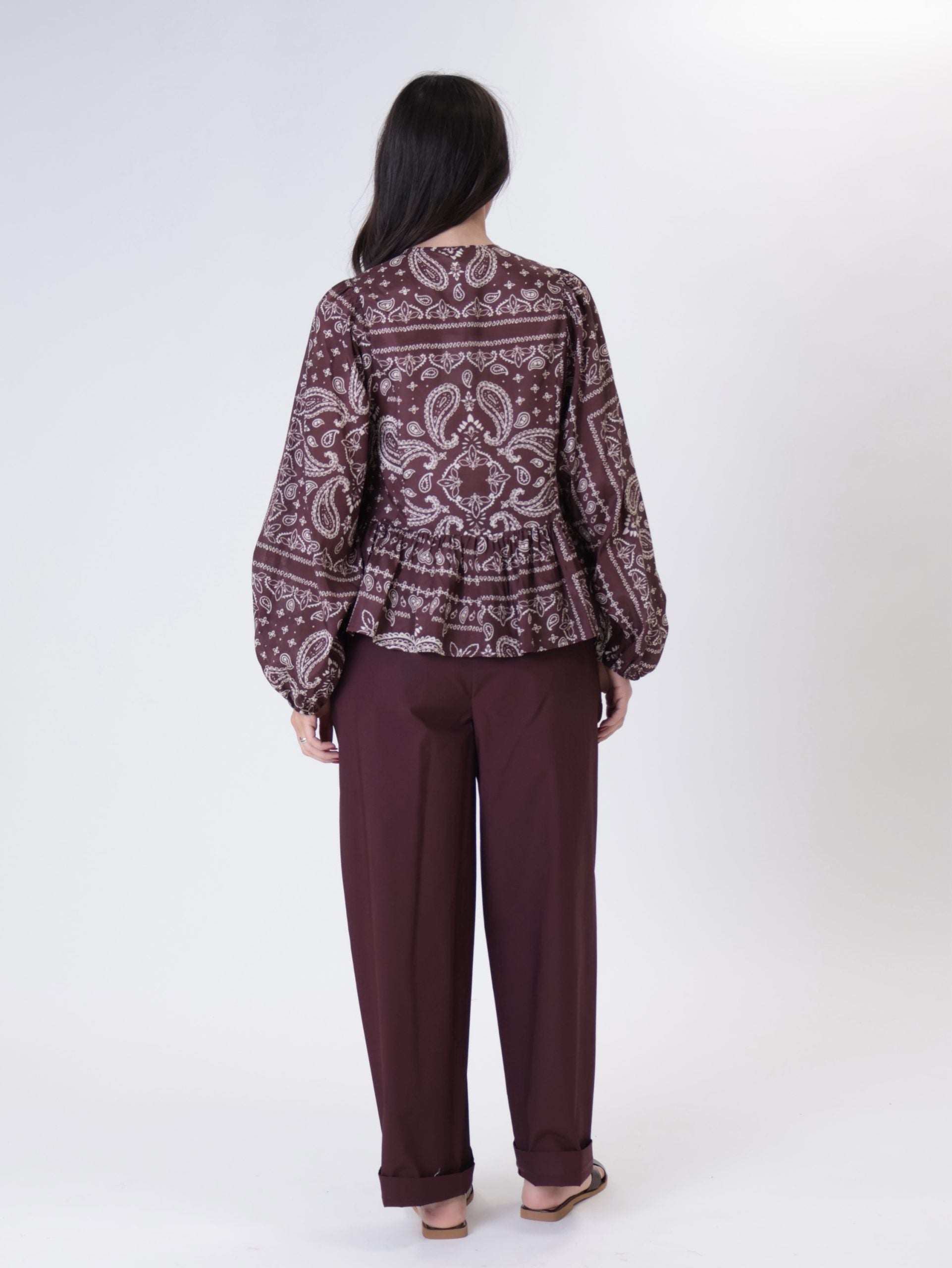 Pantalone lady leggero bordeaux