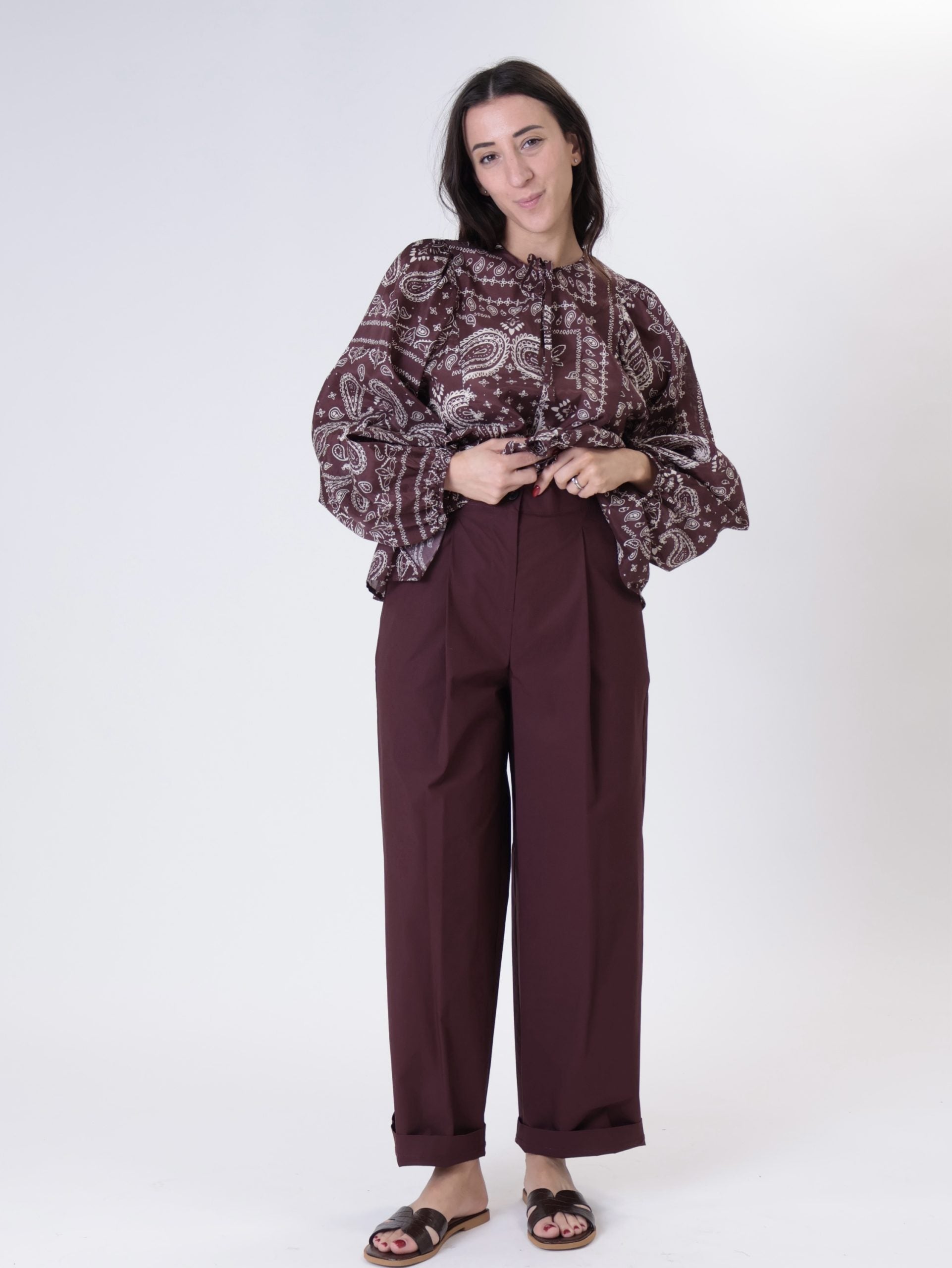 Blusa bandana bordeaux