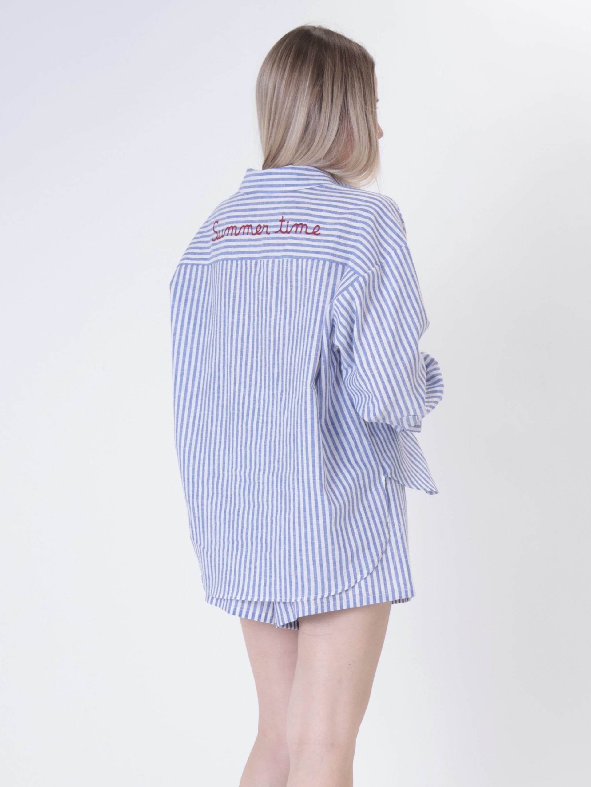 Camicia "summer time" righe blu
