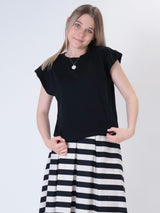 T-shirt collanina nera "a volte basterebbe il mare"