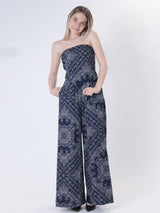 Top fazzoletto bandana blu