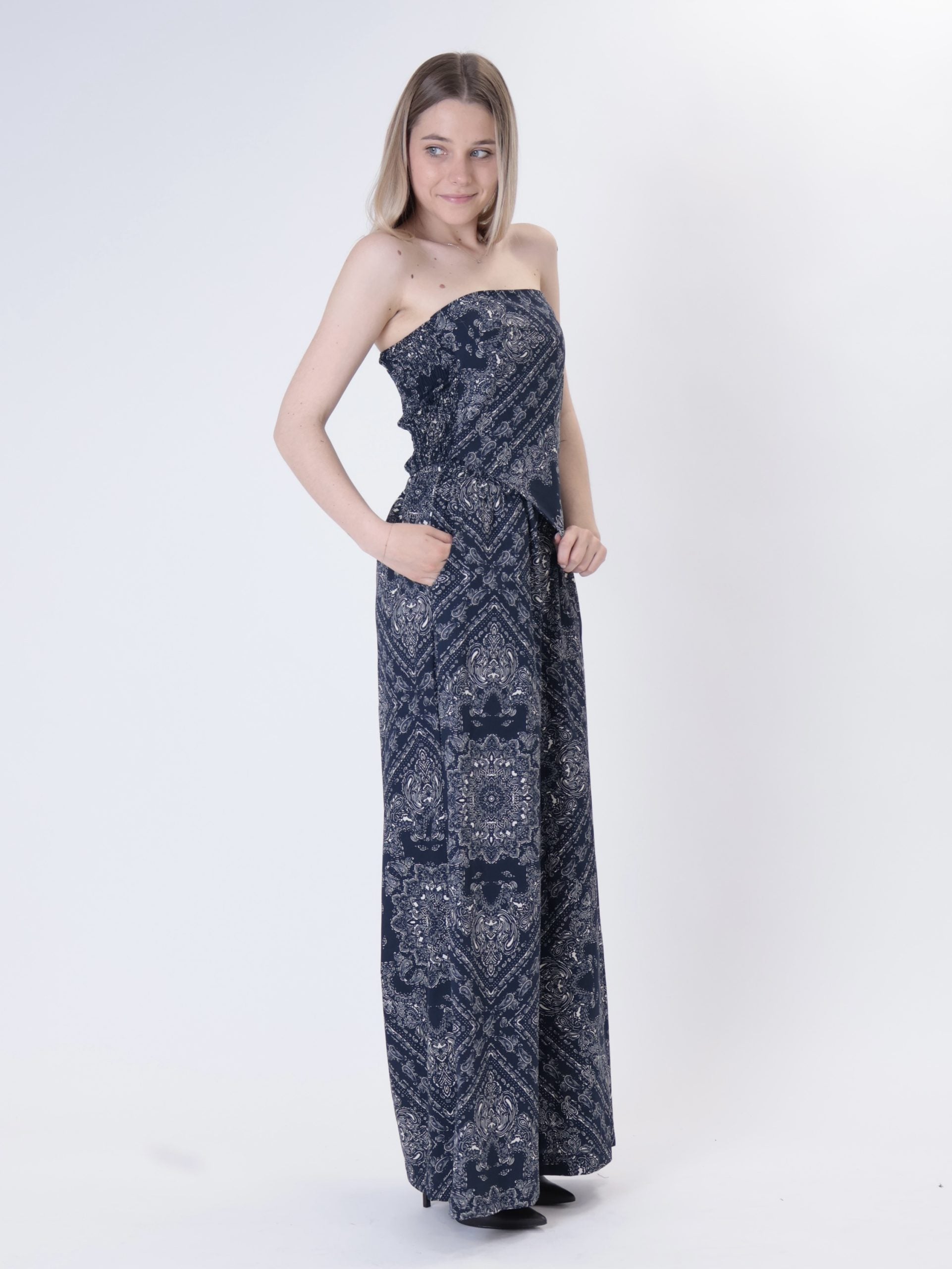 Top fazzoletto bandana blu