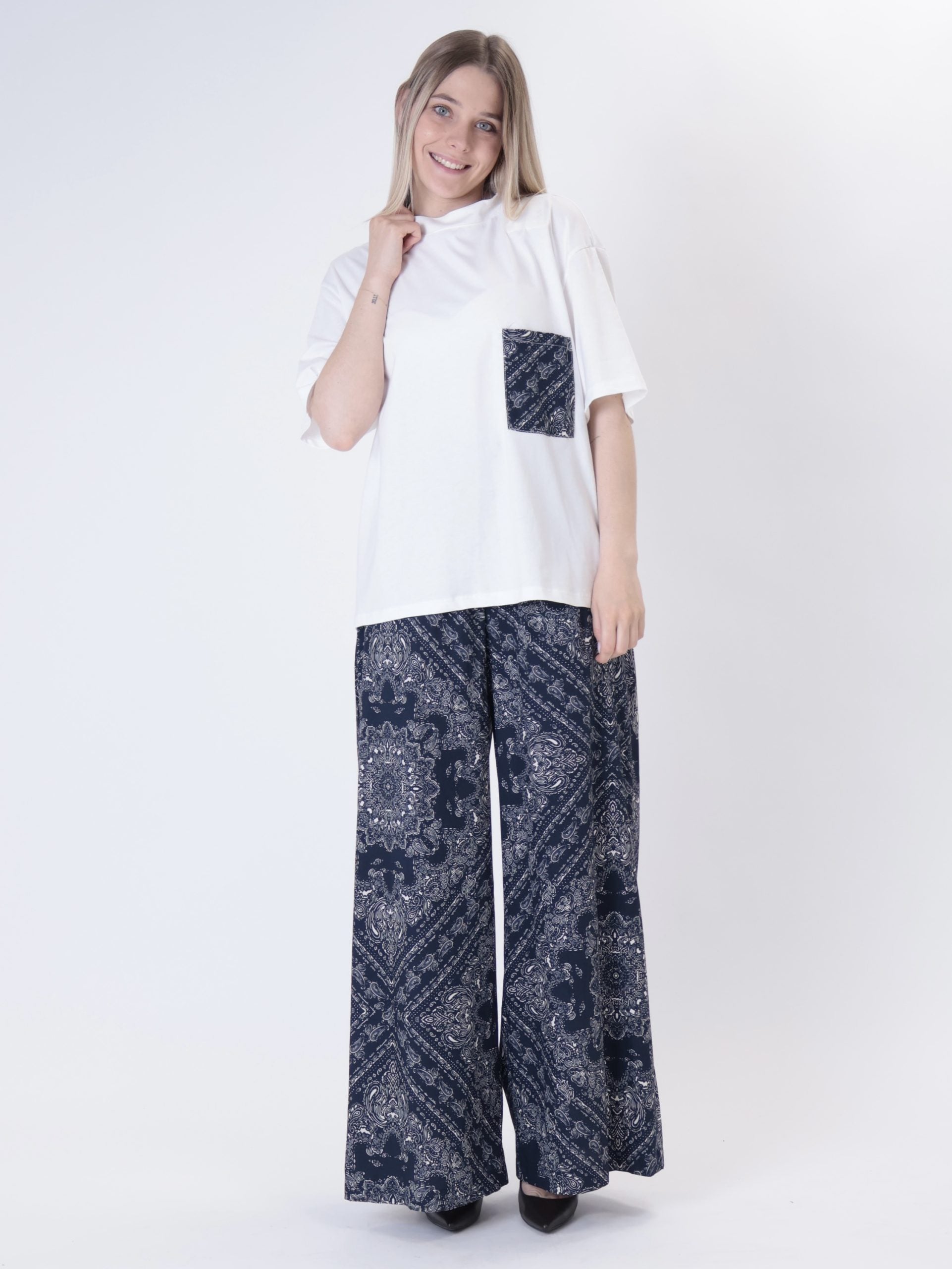 Pantalone bandana blu