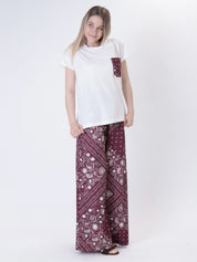 Bandana trousers wine