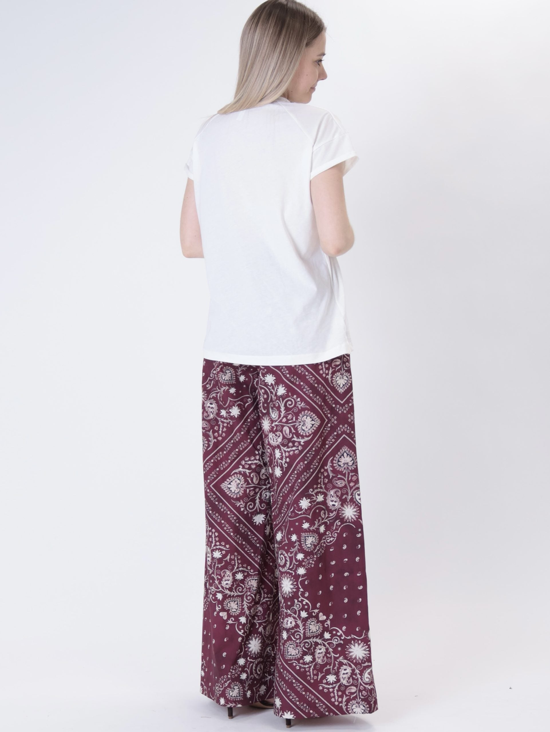 T-shirt risvolto tasca bandana vino