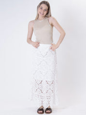 White crochet skirt