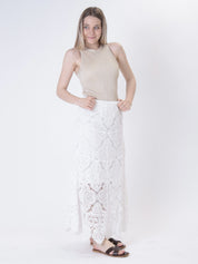 White crochet skirt