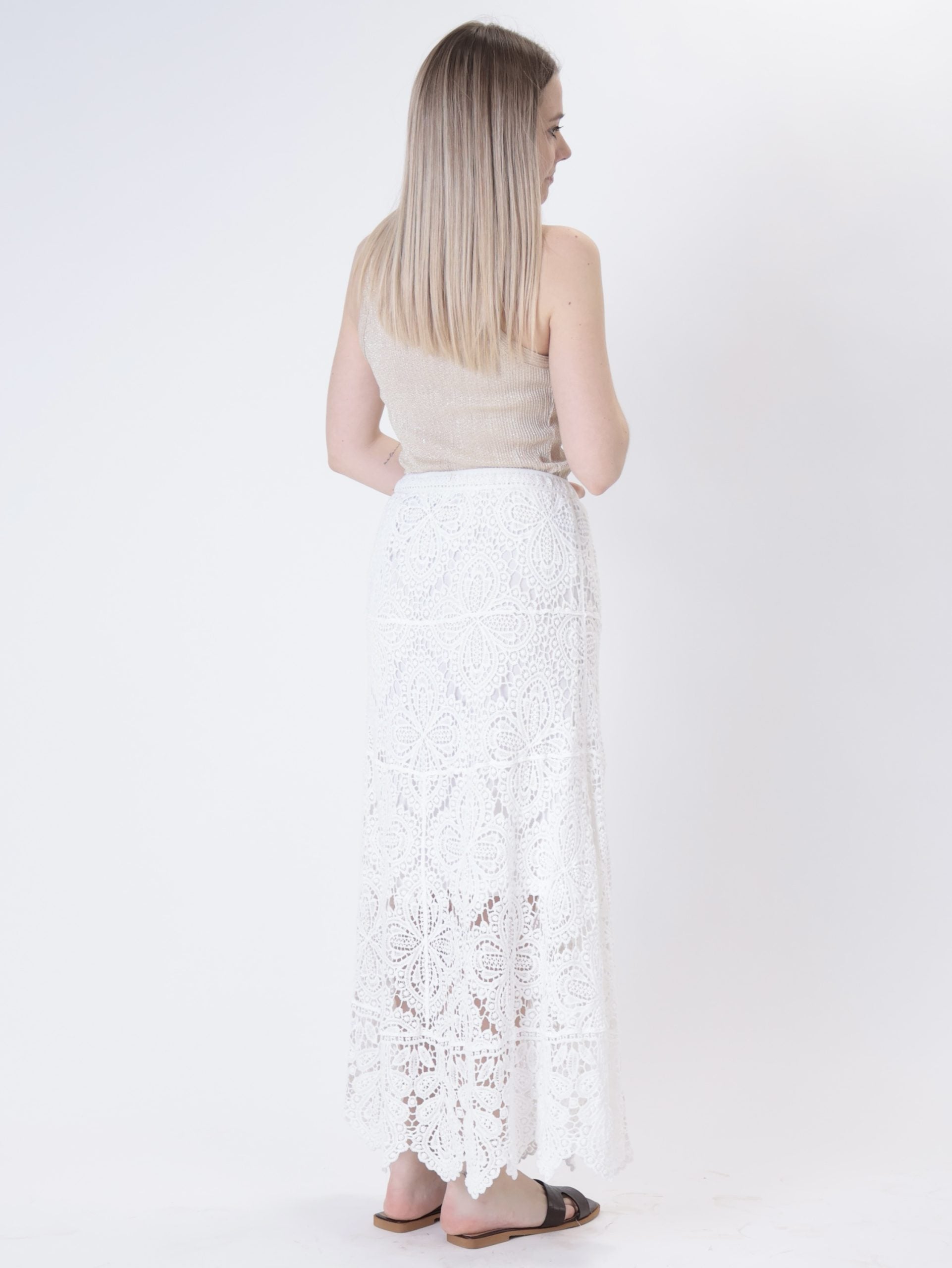White crochet skirt