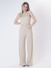 Pantalone lurex righe oro