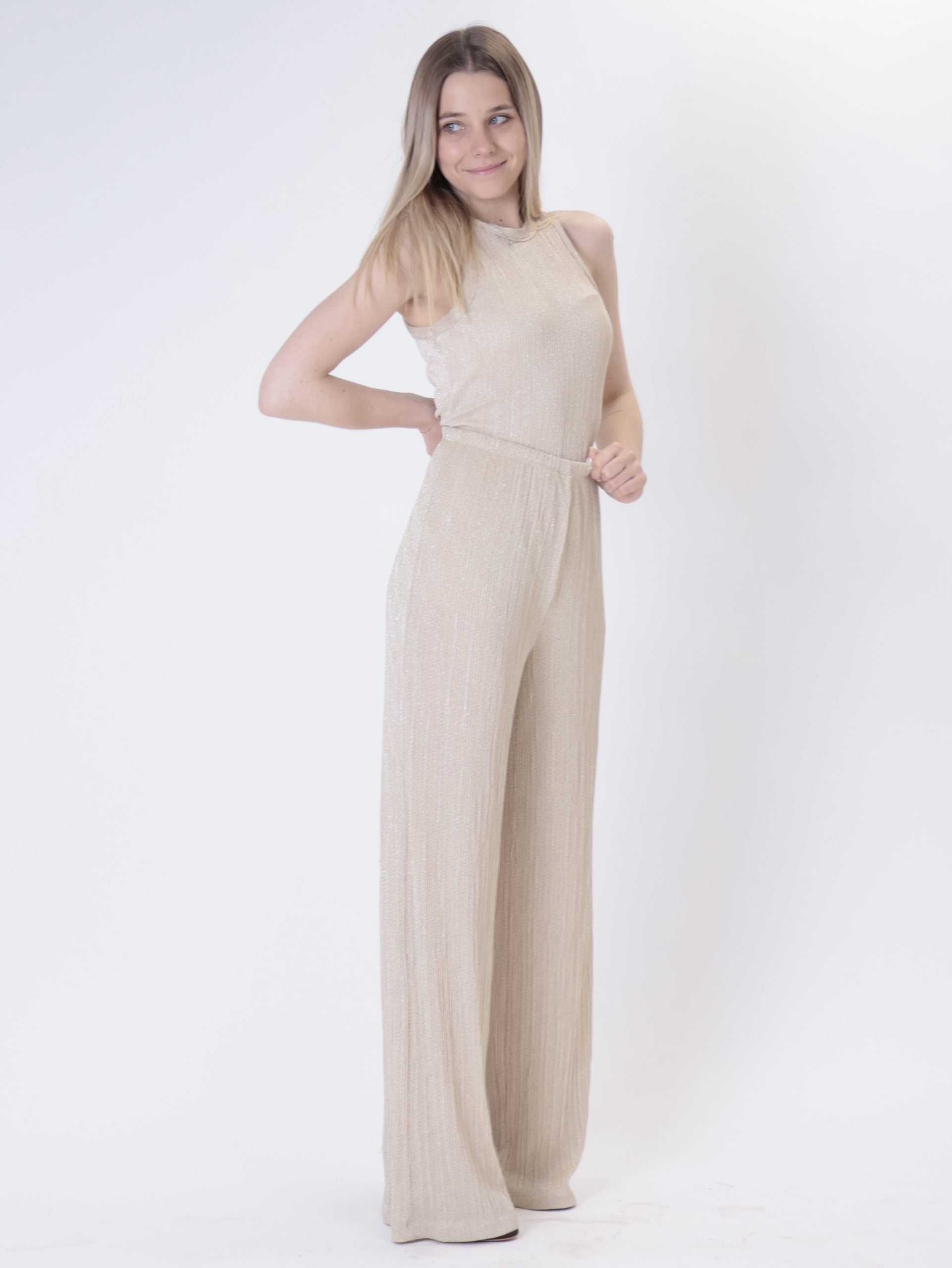 Top lurex righe oro