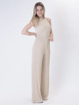 Pantalone lurex righe oro