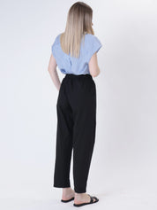Black cotton trousers