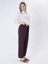 Fig cotton trousers