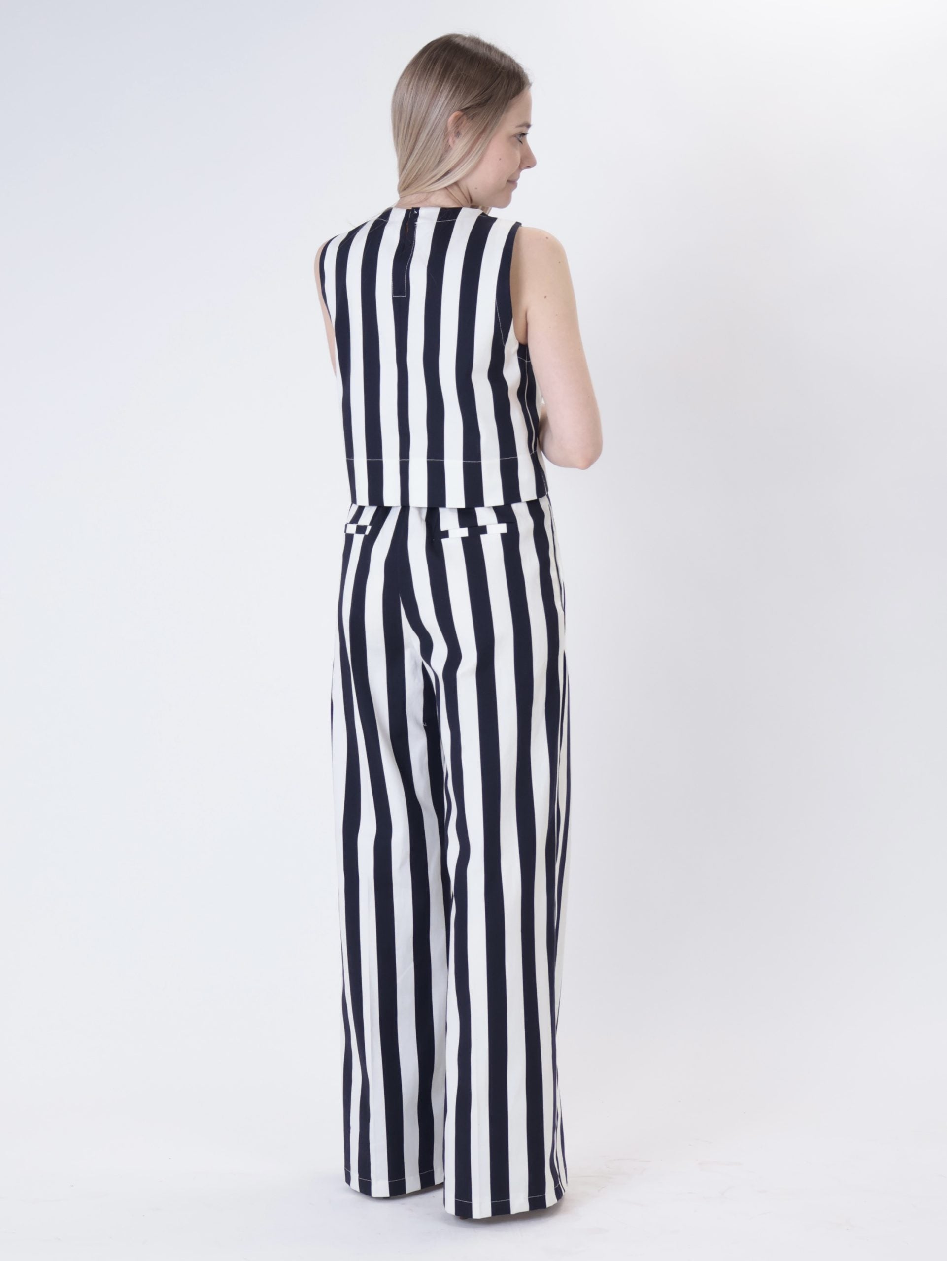 Top greta riga blu