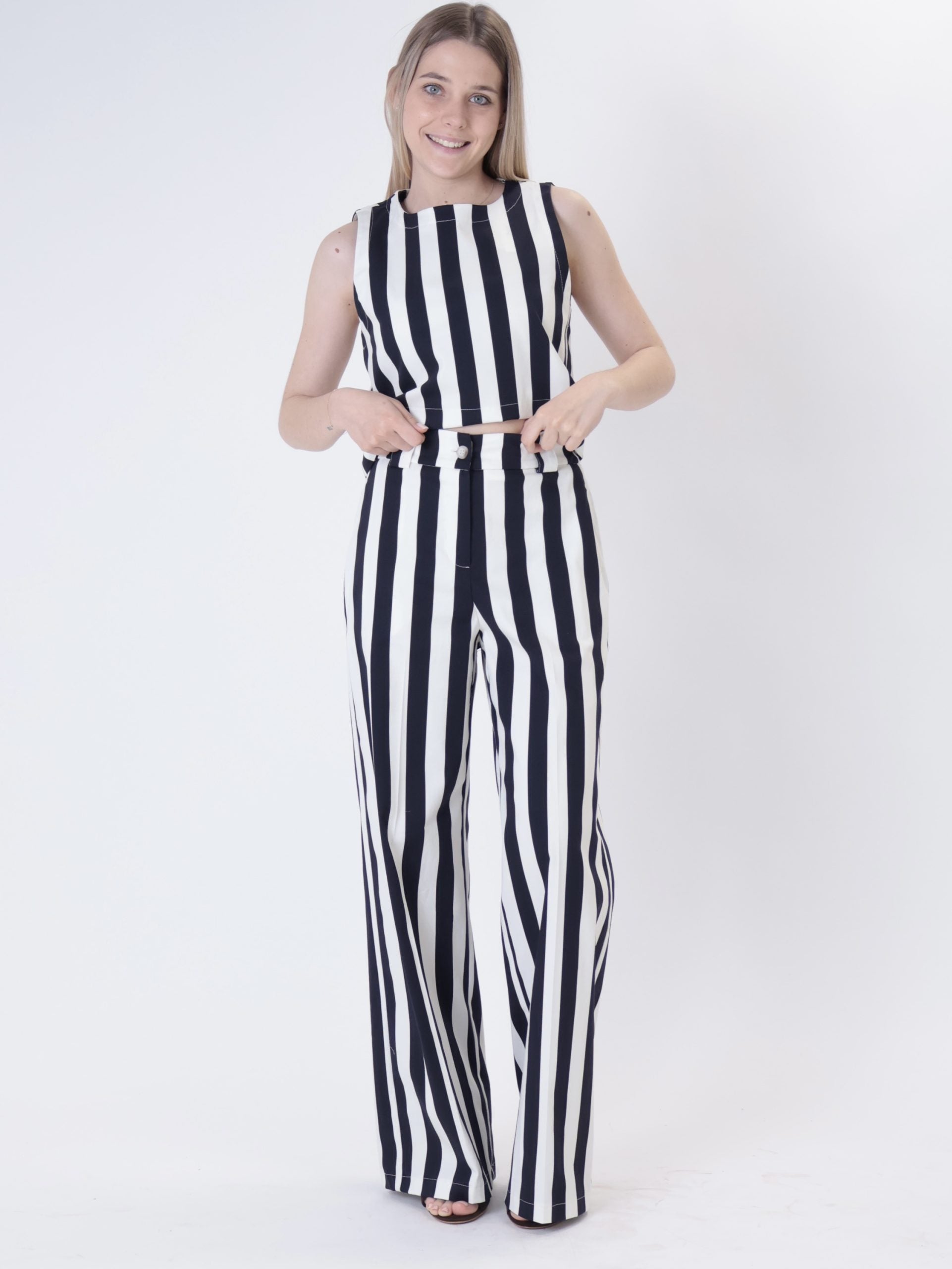 Top greta riga blu