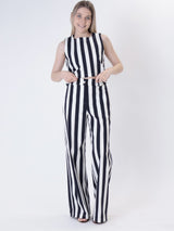 Pantalone greta riga blu