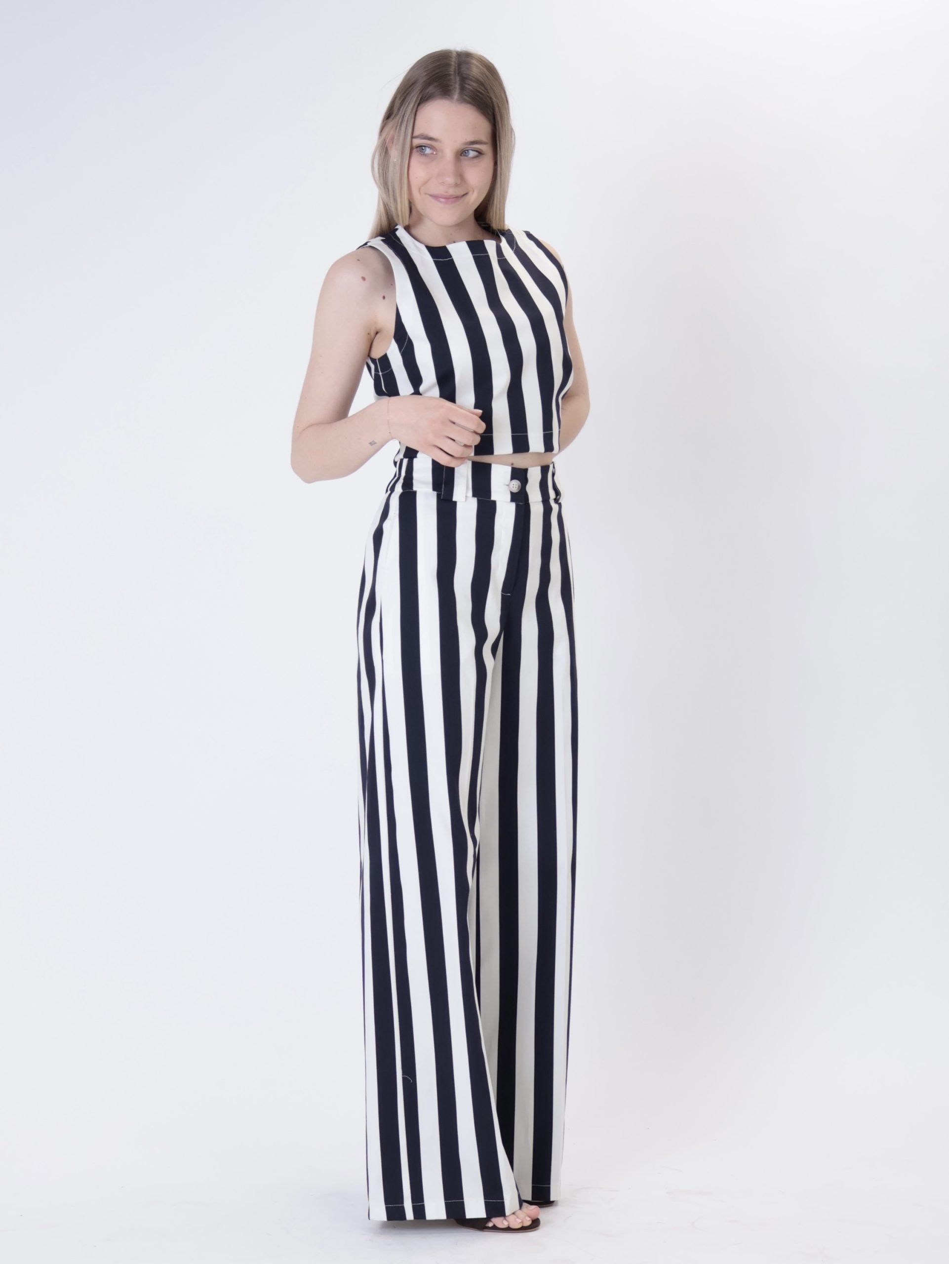 Top greta riga blu