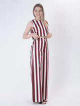 Pantalone greta riga bordeaux
