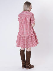 Abito vichy rosso