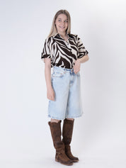 Bermuda jeans denim chiaro