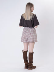 Hazelnut gingham shorts
