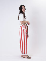 Pantalone righe rosse