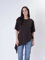 T-shirt lunga assimmerica cioccolato