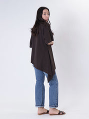 T-shirt lunga assimmerica cioccolato