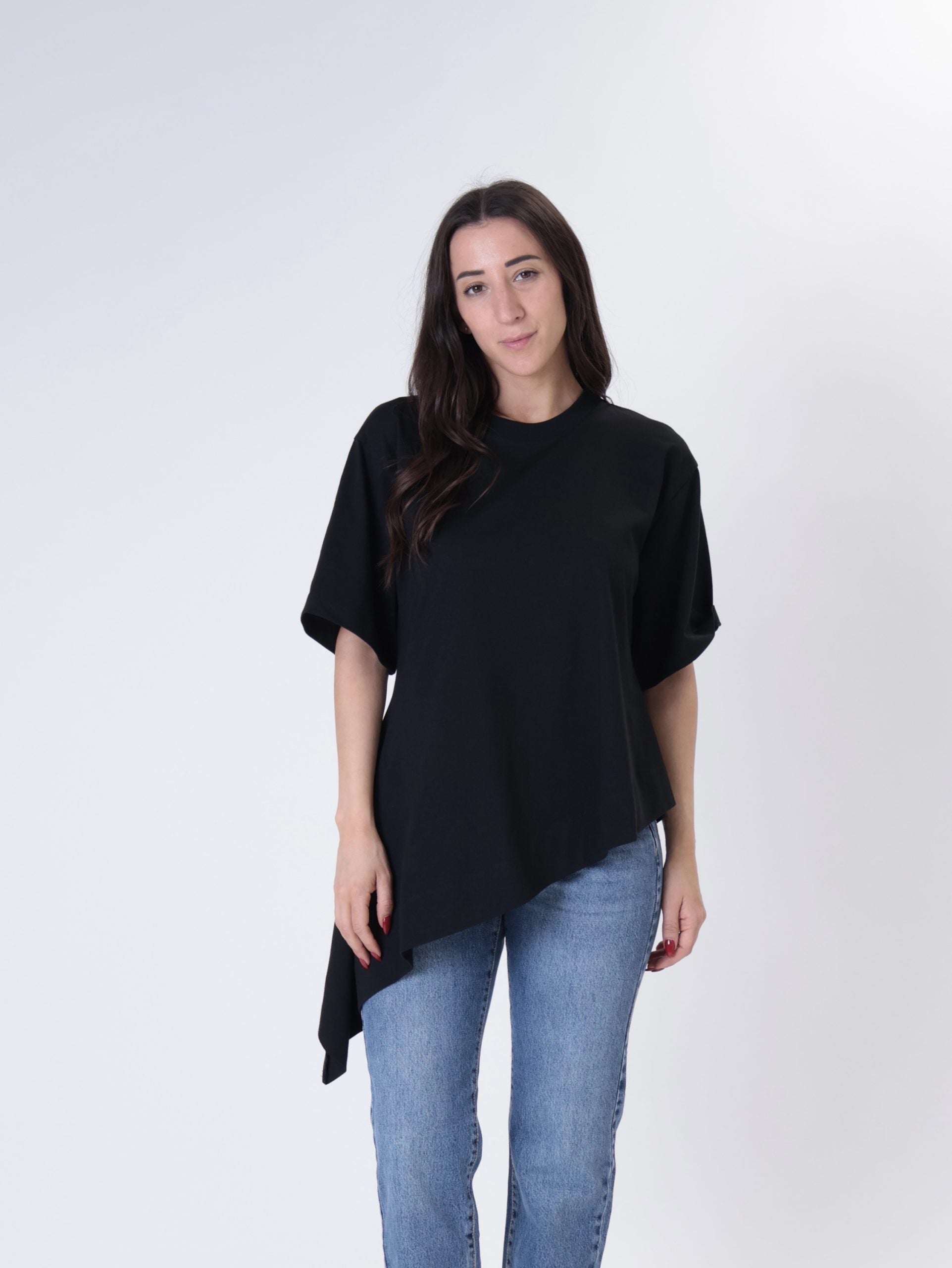 T-shirt lunga assimmerica nero