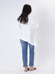 T-shirt lunga assimmerica bianco