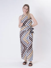 Gonna pareo fantasia celeste/moro
