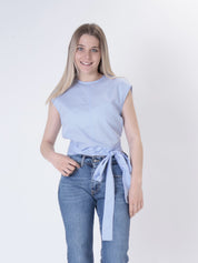 Top laccio azzurro
