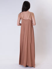 Abito scollo V bronzo