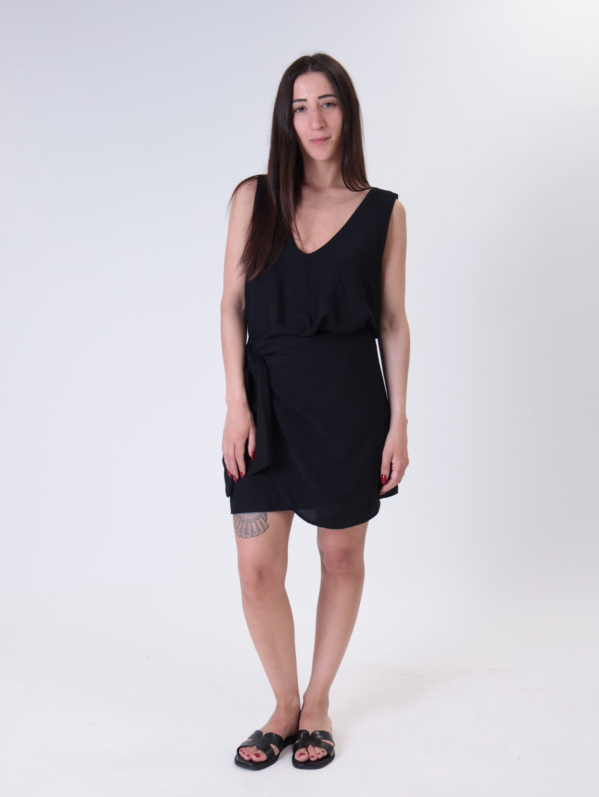 Black short sarong skirt bestseller