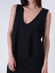 Black V-neck top bestseller