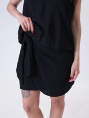Black short sarong skirt bestseller